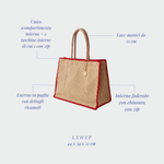 AZURE straw bag - RED