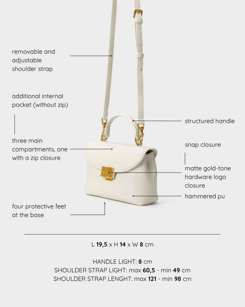 Borsa a mano LESLIE - WHITE