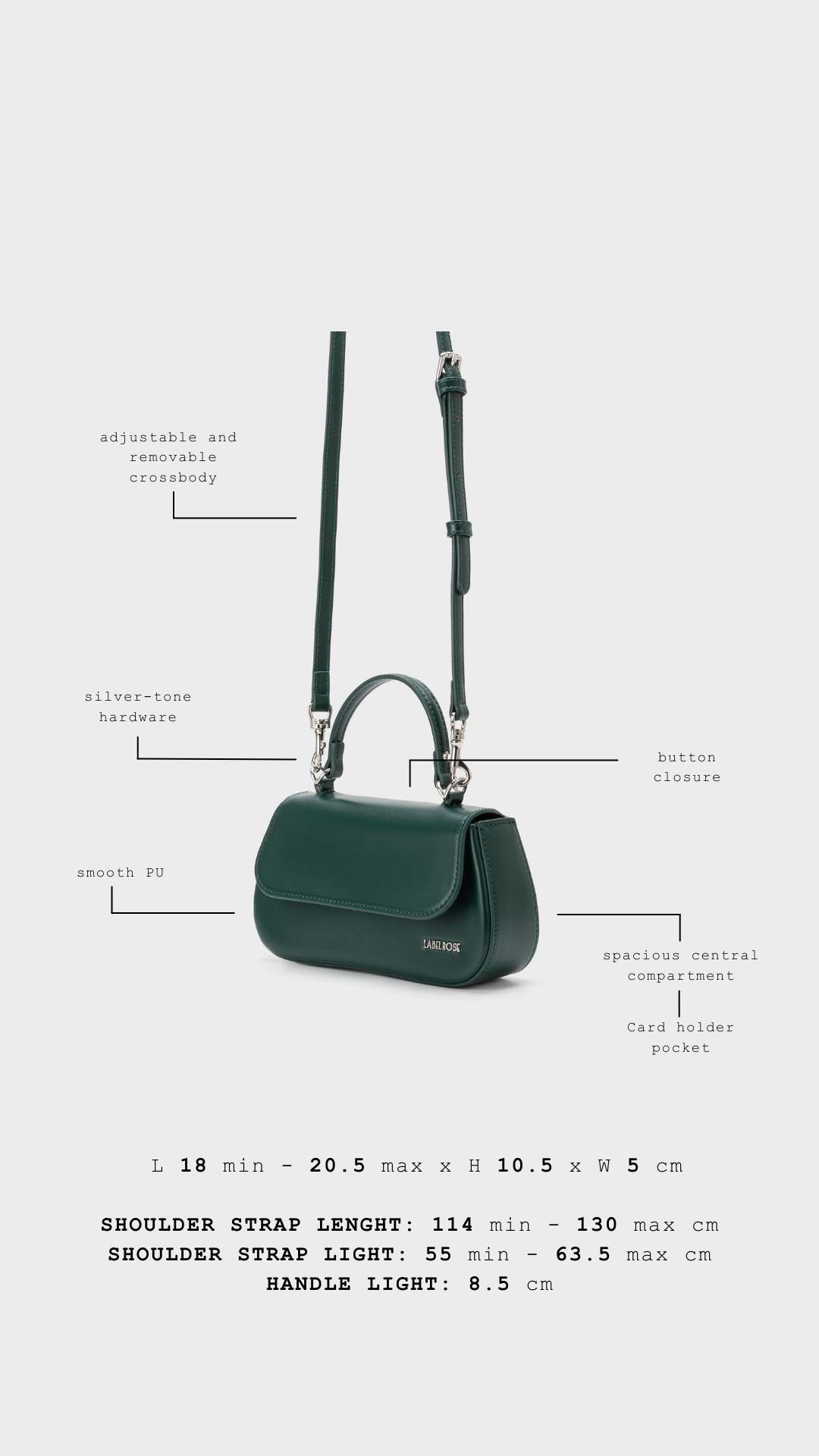 Borsa a mano ESMÉ- FOREST GREEN