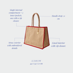 AZURE straw bag - RED