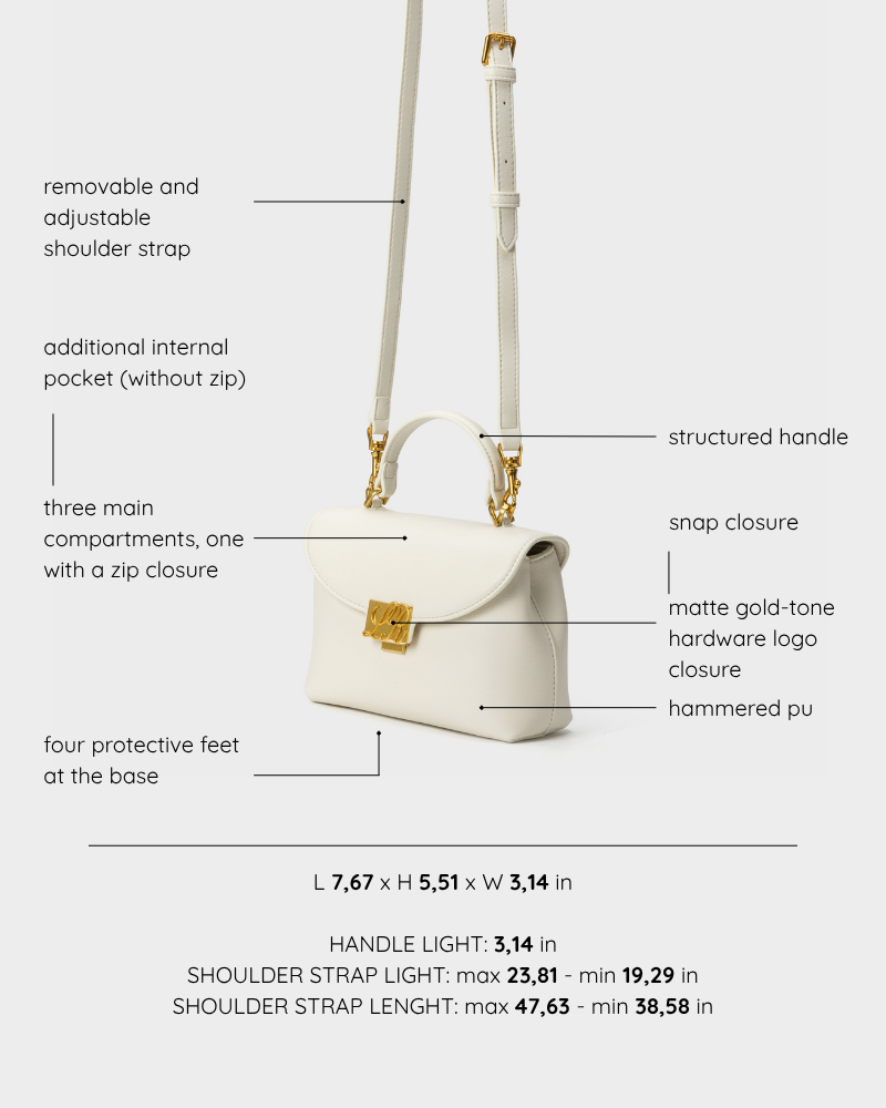 Borsa a mano LESLIE - WHITE