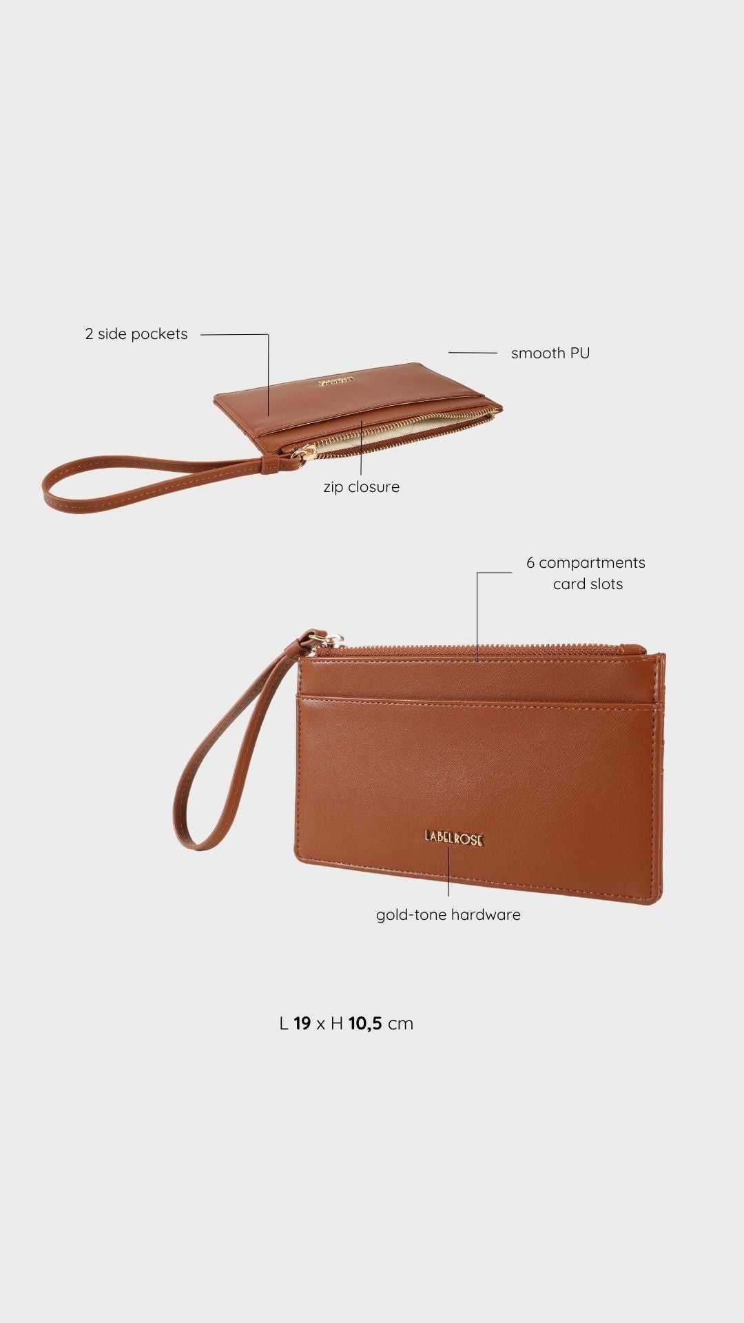 Portafoglio NOEMI WALLET - LIGHT BROWN