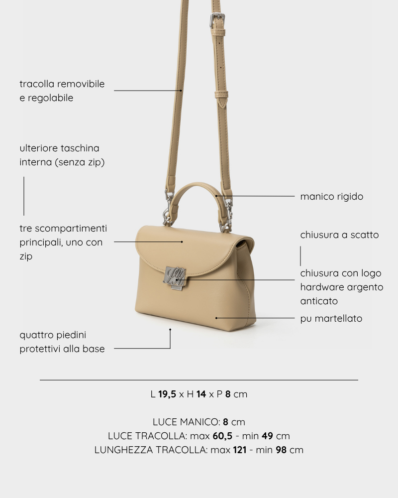 Borsa a mano LESLIE - BEIGE