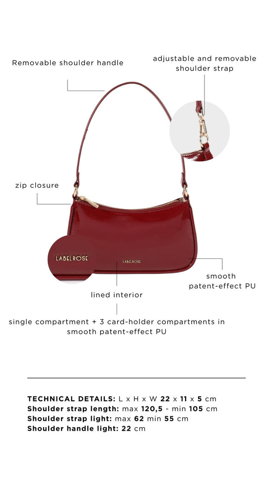 Borsa a spalla EMMA VERNICE - CHERRY