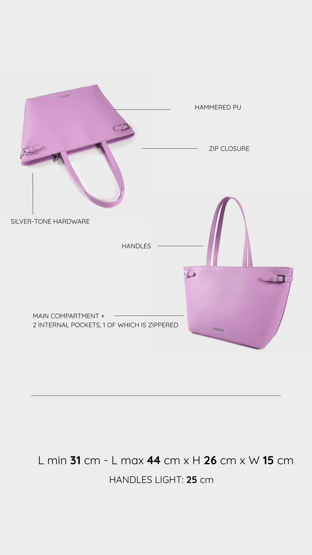 Borsa a spalla Georgie - ORCHID