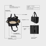 Borsa organizer MOMMY BAG - BLACK MOON SILVER