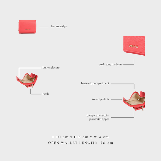 ELLEN WALLET SMALL - WATERMELON