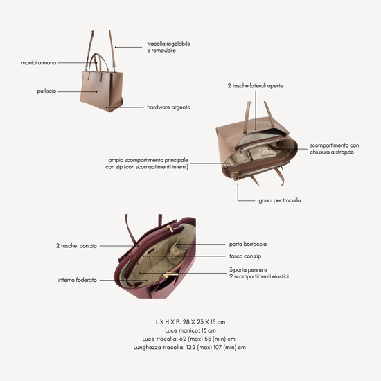 Borsa a mano MELISSA - TAUPE