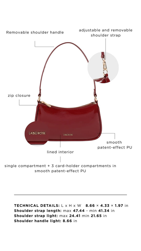 Borsa a spalla EMMA VERNICE - CHERRY