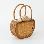 Bolso de paja SEASHELL - MARRÓN CLARO