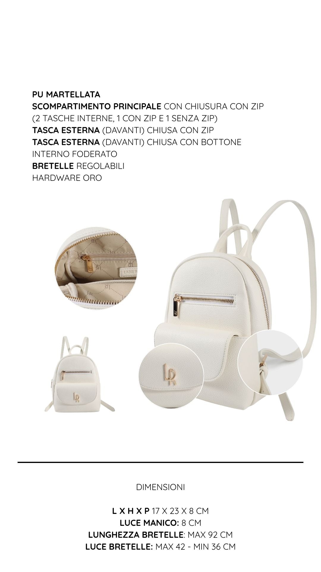Zaino THEA - WHITE