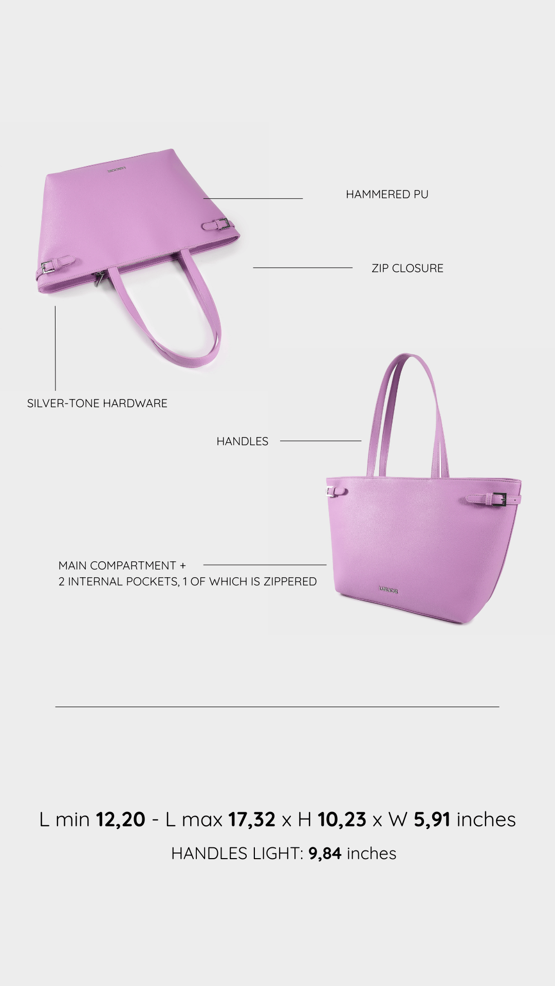 Borsa a spalla Georgie - ORCHID
