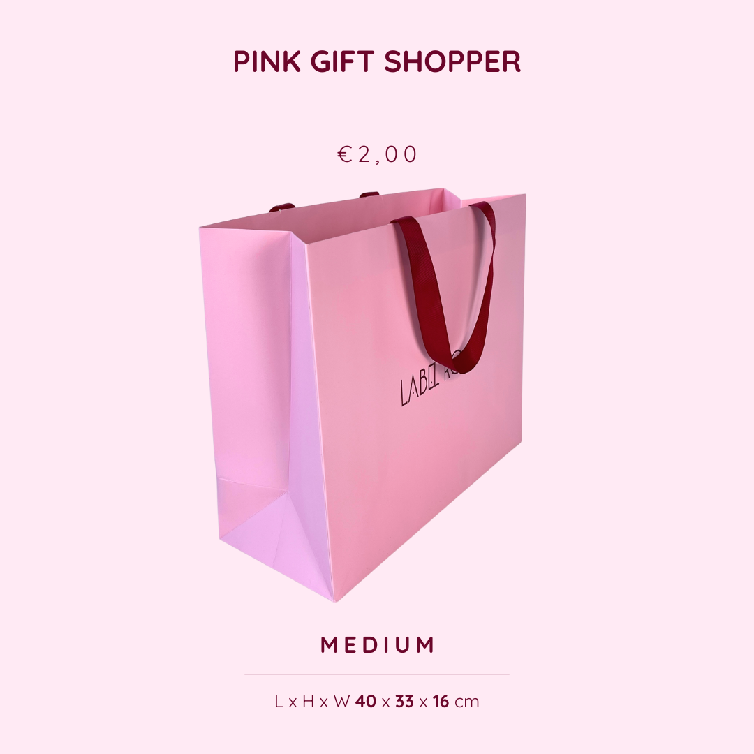 PINK GIFT PAPER SHOPPER 