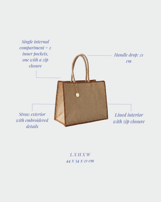 AZURE straw bag - TERRACOTTA