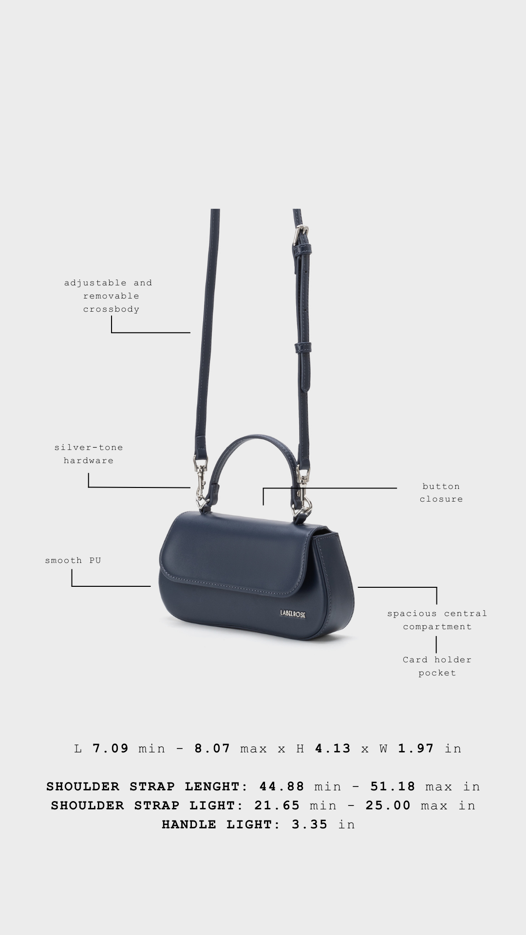 Borsa a mano ESMÉ- MIDNIGHT BLUE