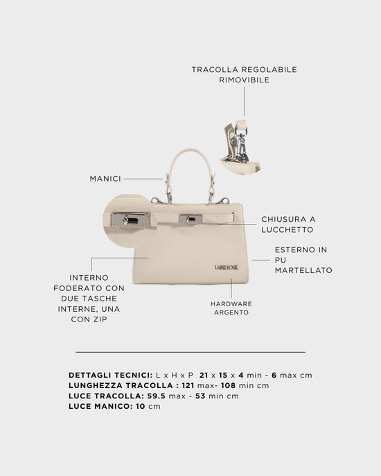 Borsa a mano PARIS MINI - IVORY WHITE