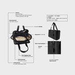 Borsa organizer MOMMY BAG - BLACK MOON SILVER