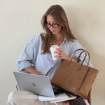 MELISSA FAUX SUEDE Handbag - BISCUIT