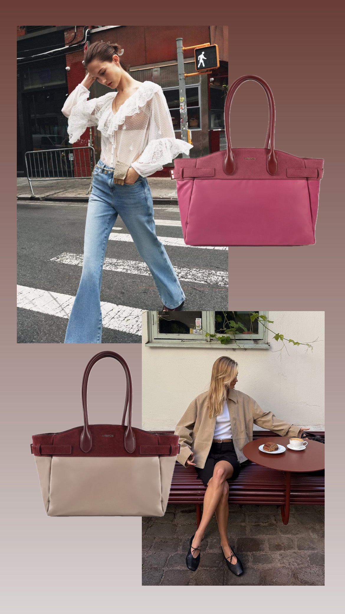 Borsa a spalla MAEVE - MAUVE