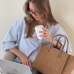 MELISSA FAUX SUEDE Handbag - BISCUIT