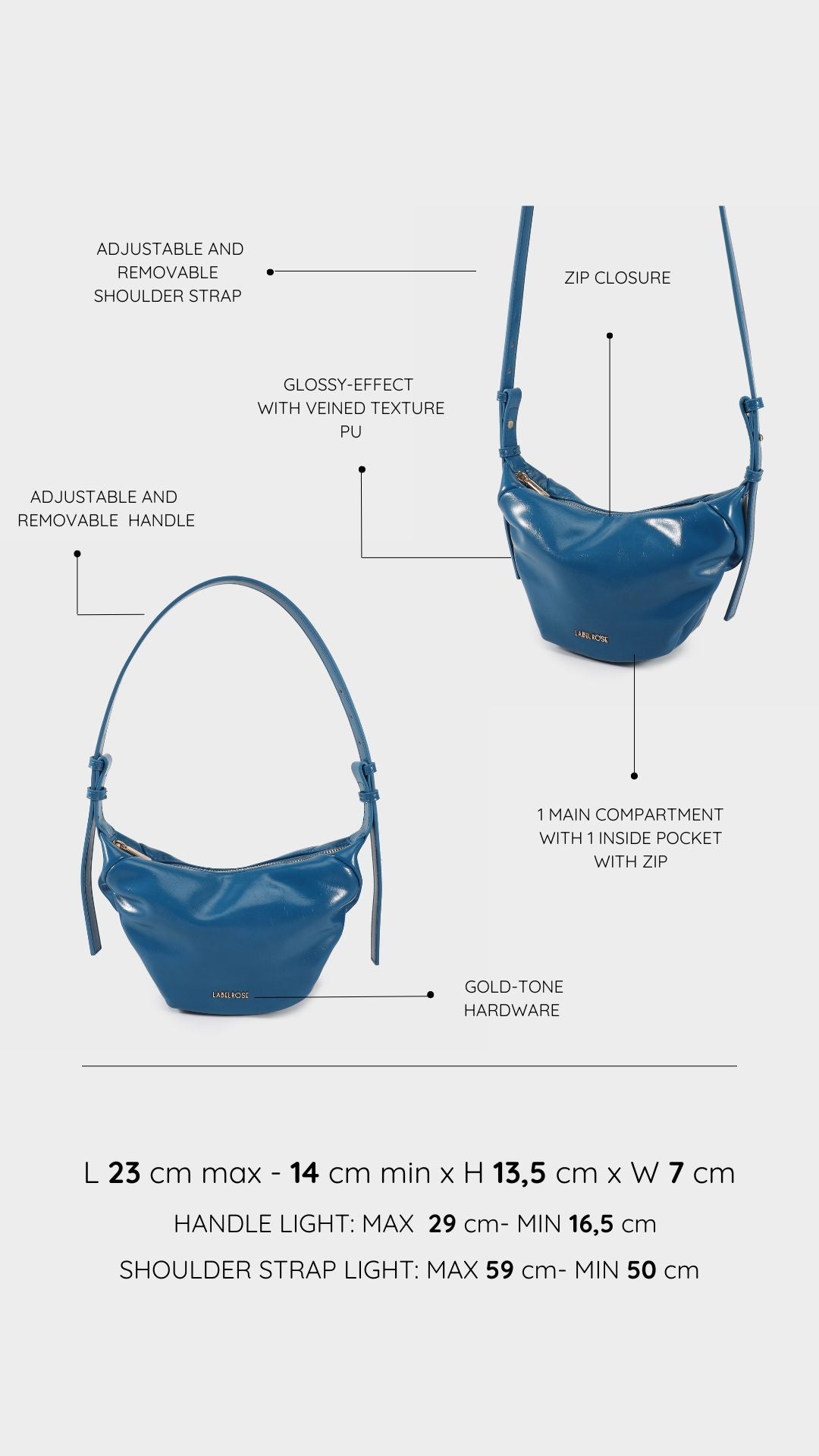 Borsa a spalla PENNY - BLUE