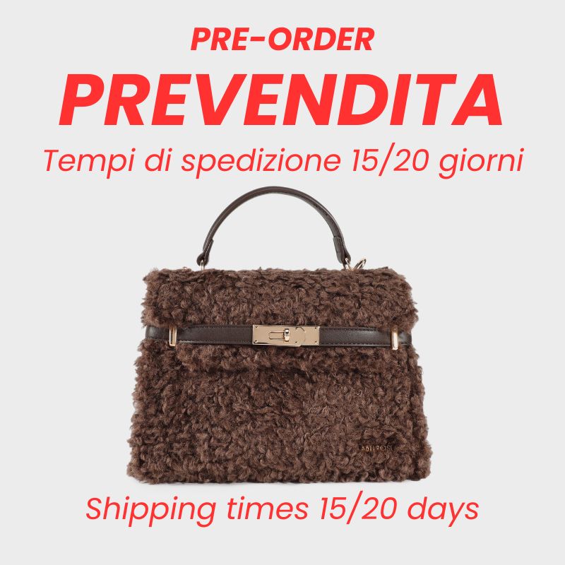 Borsa a mano GRACE TEDDY PREVENDITA-  DARK BROWN