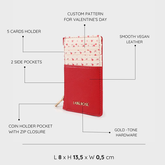 Portafoglio CUPID CARD WALLET - ROSSO