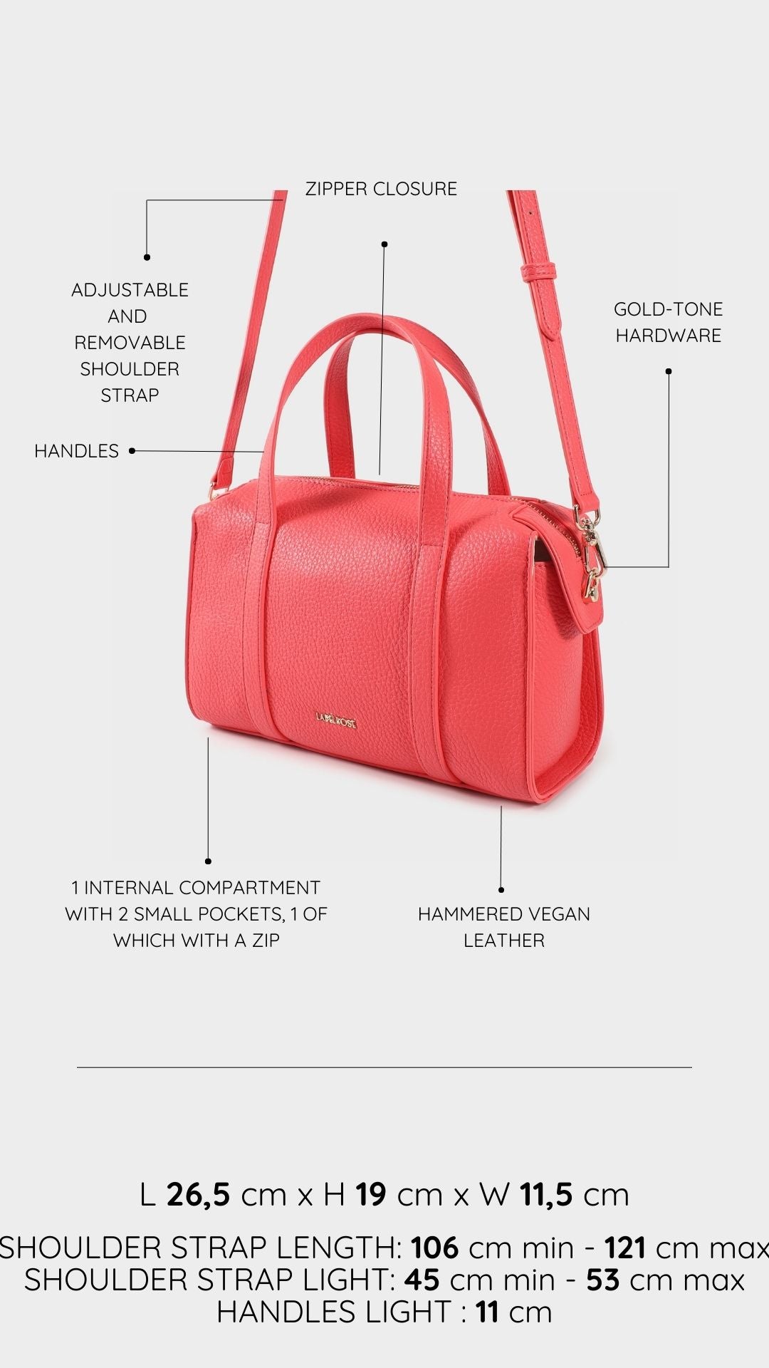 Borsa bauletto ELLEN - WATERMELON