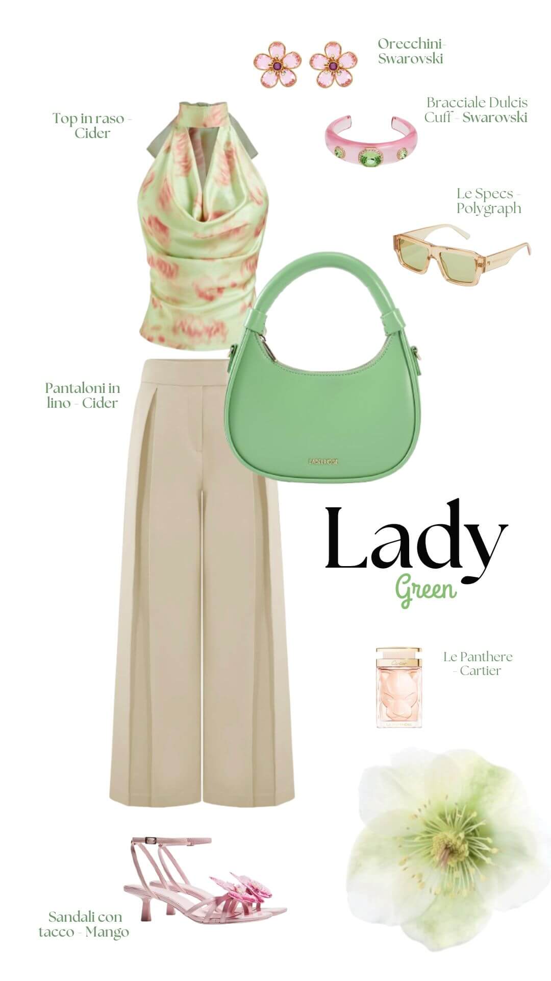 Mini bag a mano LADY - GREEN
