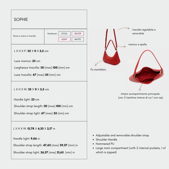 Borsa a spalla SOPHIE - WATERMELON