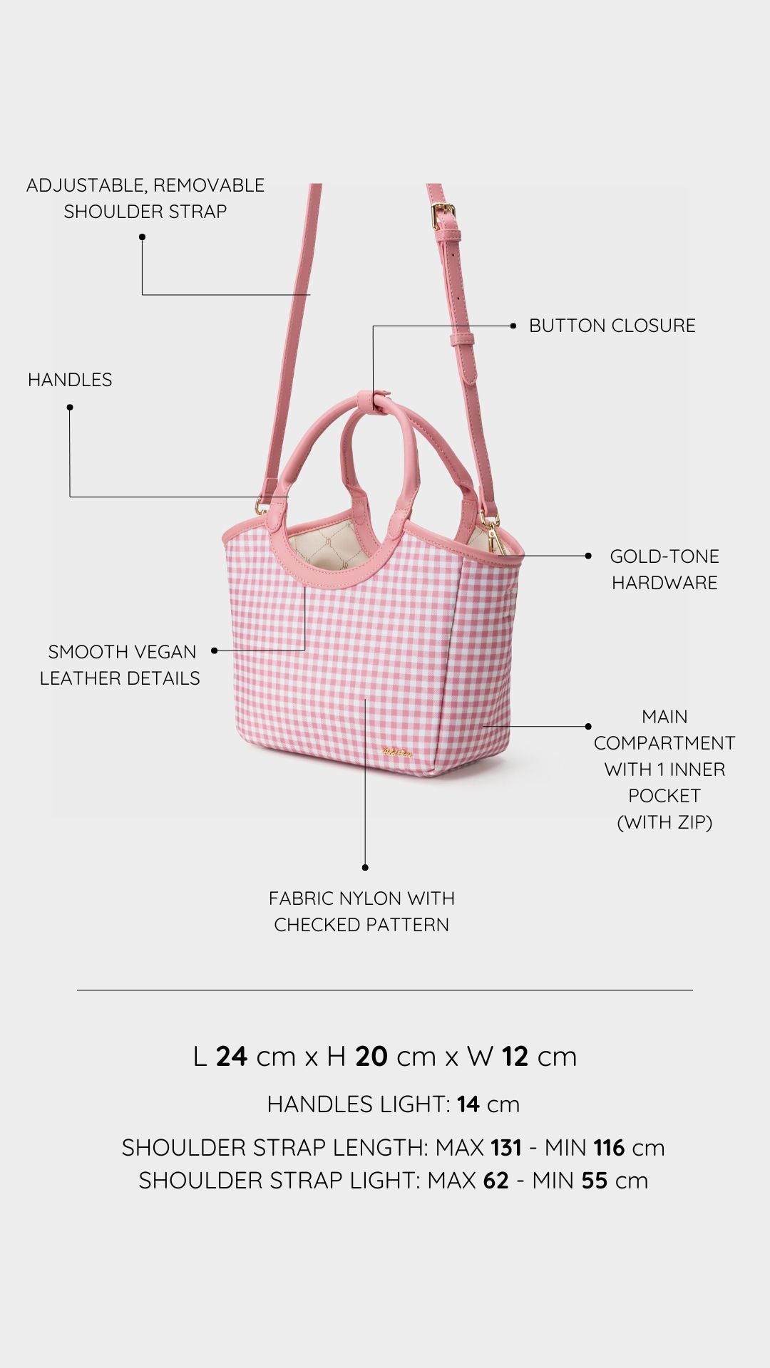 Borsa a mano RYLEE - PINK