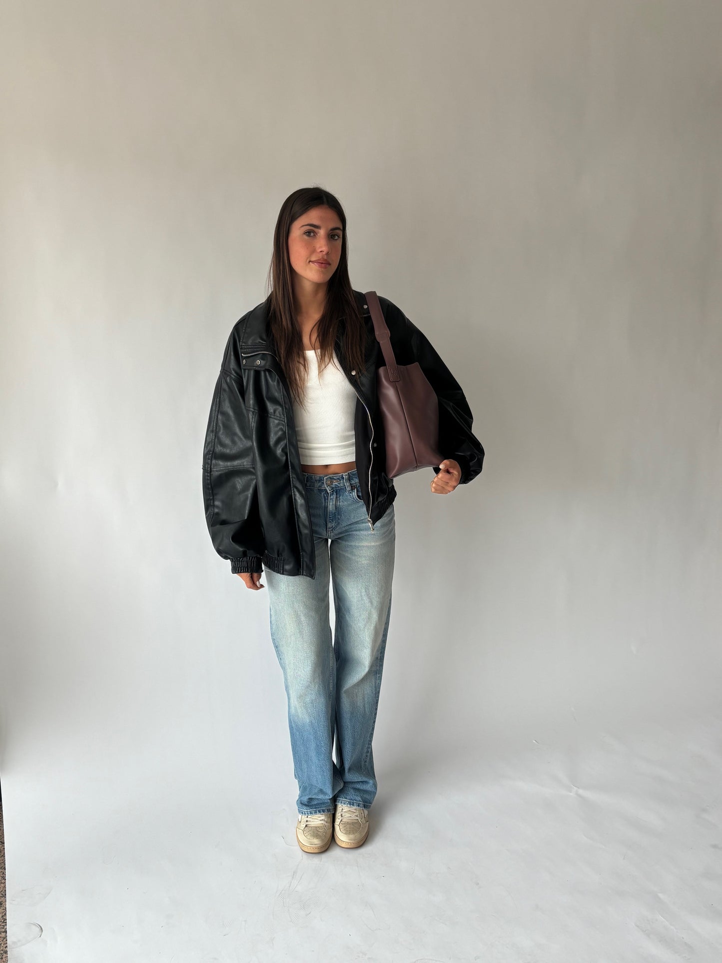 Shopper bag RUBY - PURPLE BROWN