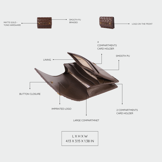 Portafoglio MEGAN WALLET - BROWN CAPPUCCINO