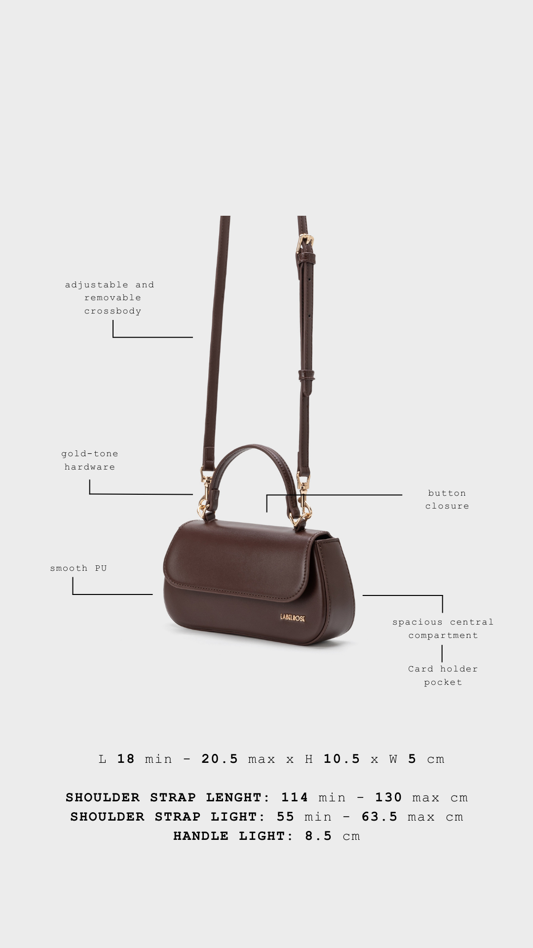 Borsa a mano ESMÉ - CHOCOLATE