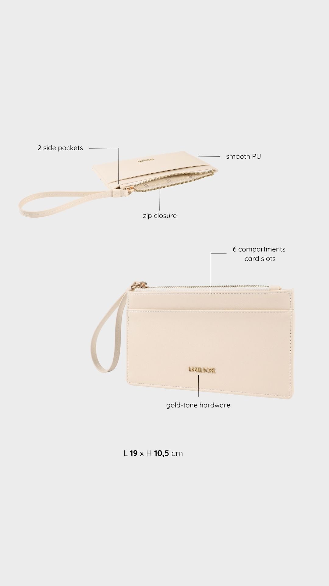 Portafoglio NOEMI WALLET - CREAM