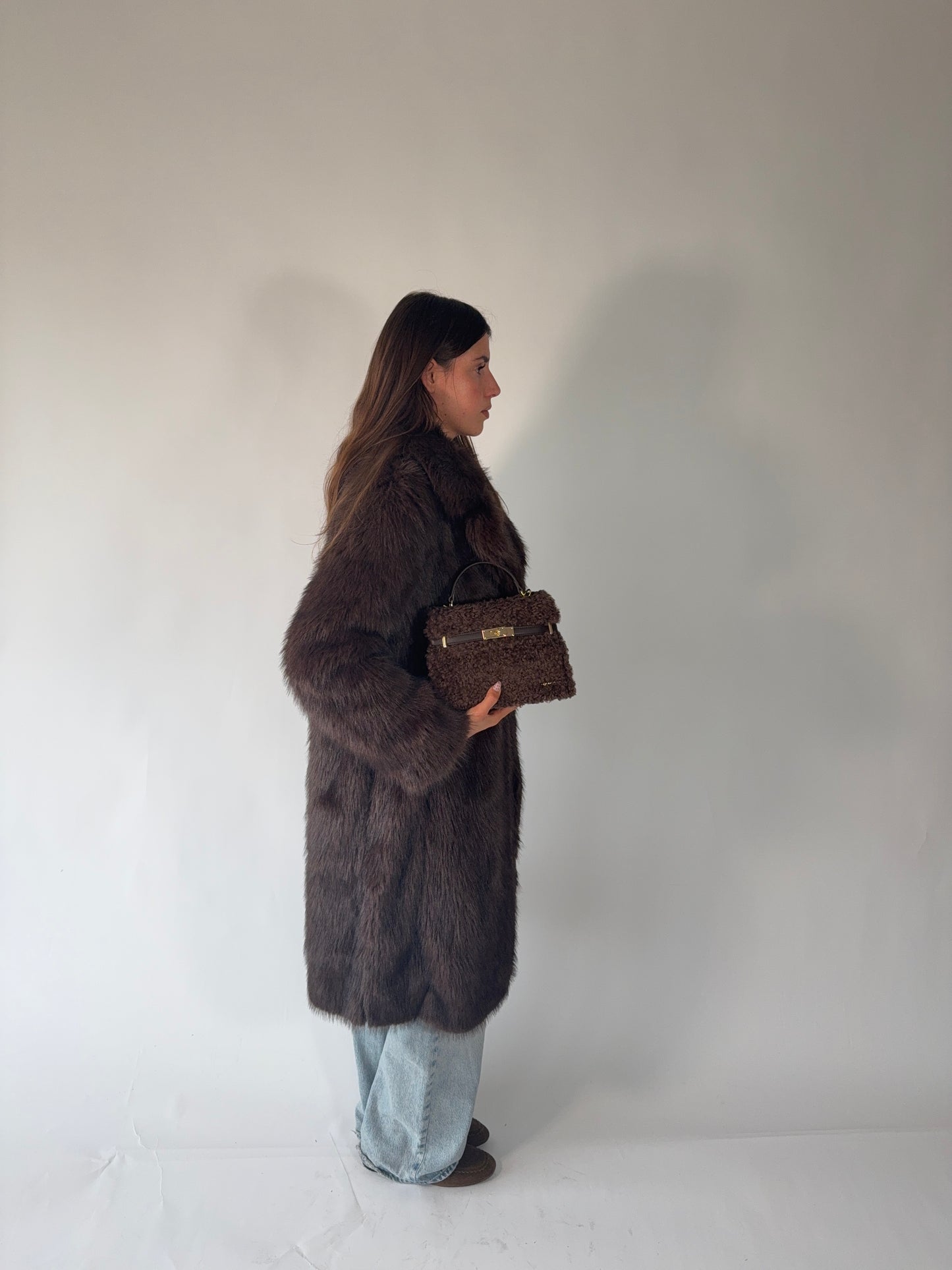 Borsa a mano GRACE TEDDY- DARK BROWN