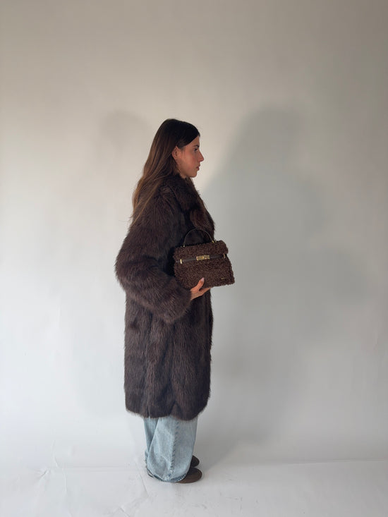 Borsa a mano GRACE TEDDY- DARK BROWN