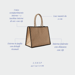 AZURE straw bag - BLACK