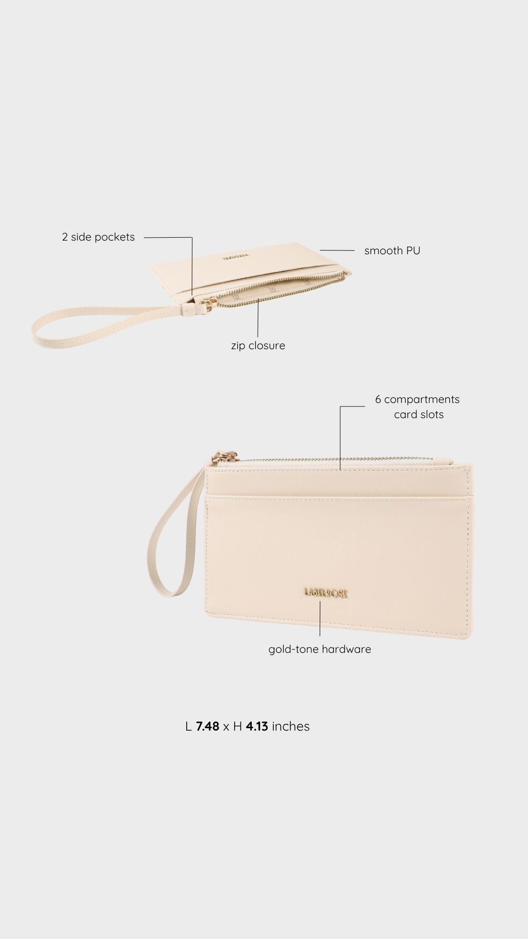 Portafoglio NOEMI WALLET - CREAM