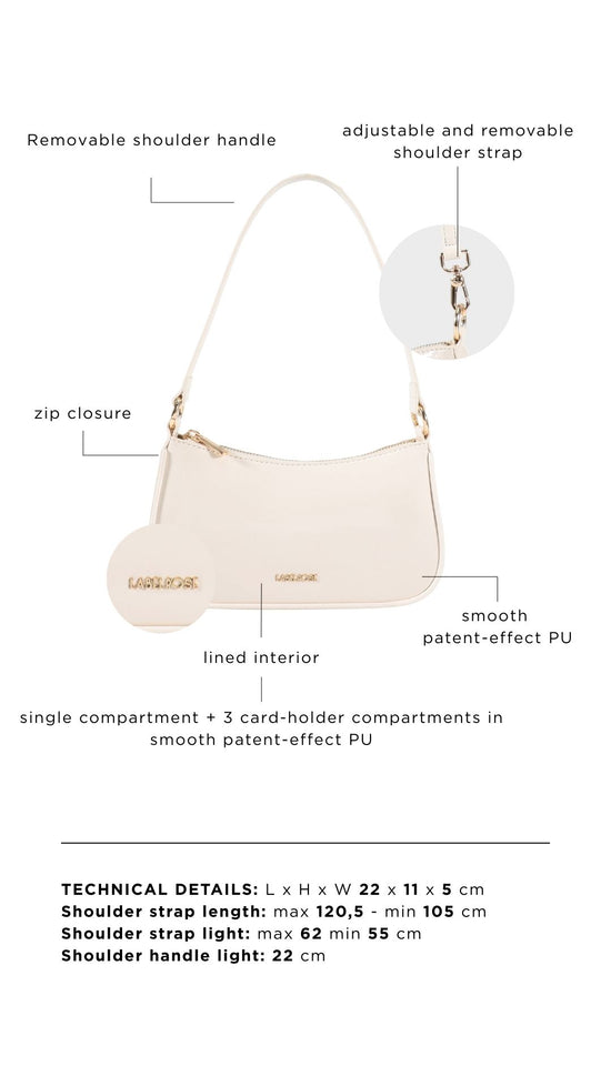 Borsa a spalla EMMA VERNICE - CREAM