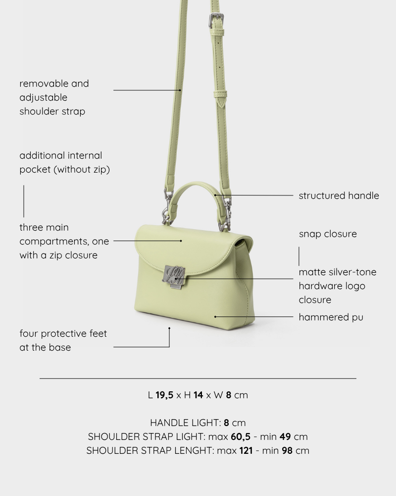 Borsa a mano LESLIE - LIGHT GREEN