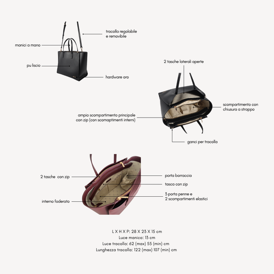Borsa a mano MELISSA - BLACK GOLD