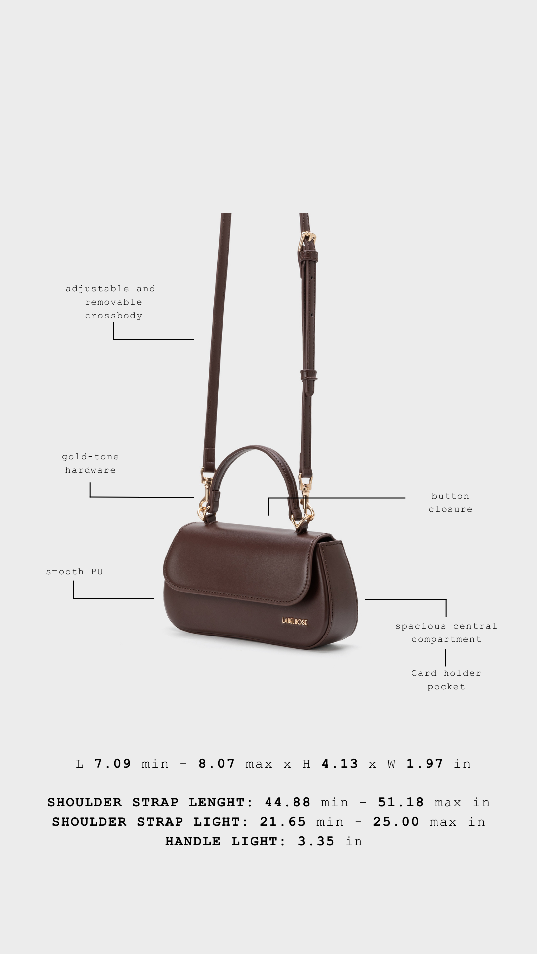 Borsa a mano ESMÉ - CHOCOLATE