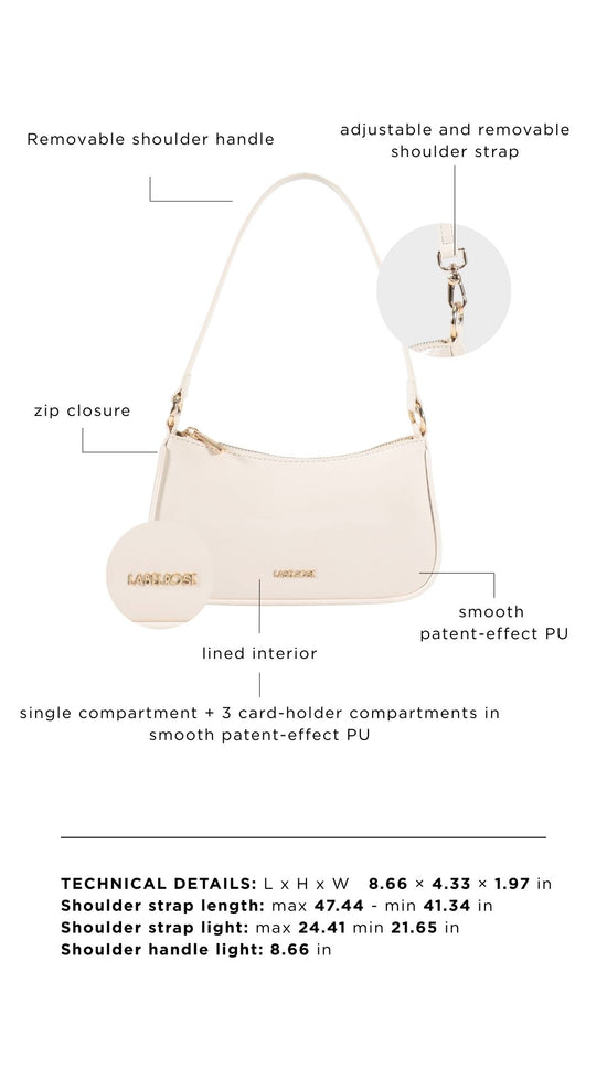 Borsa a spalla EMMA VERNICE - CREAM