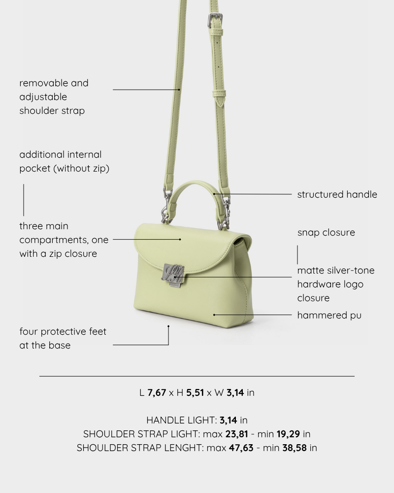 Borsa a mano LESLIE - LIGHT GREEN