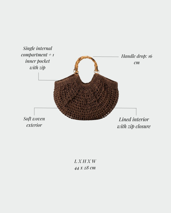 ABYSS Straw Bag - BROWN