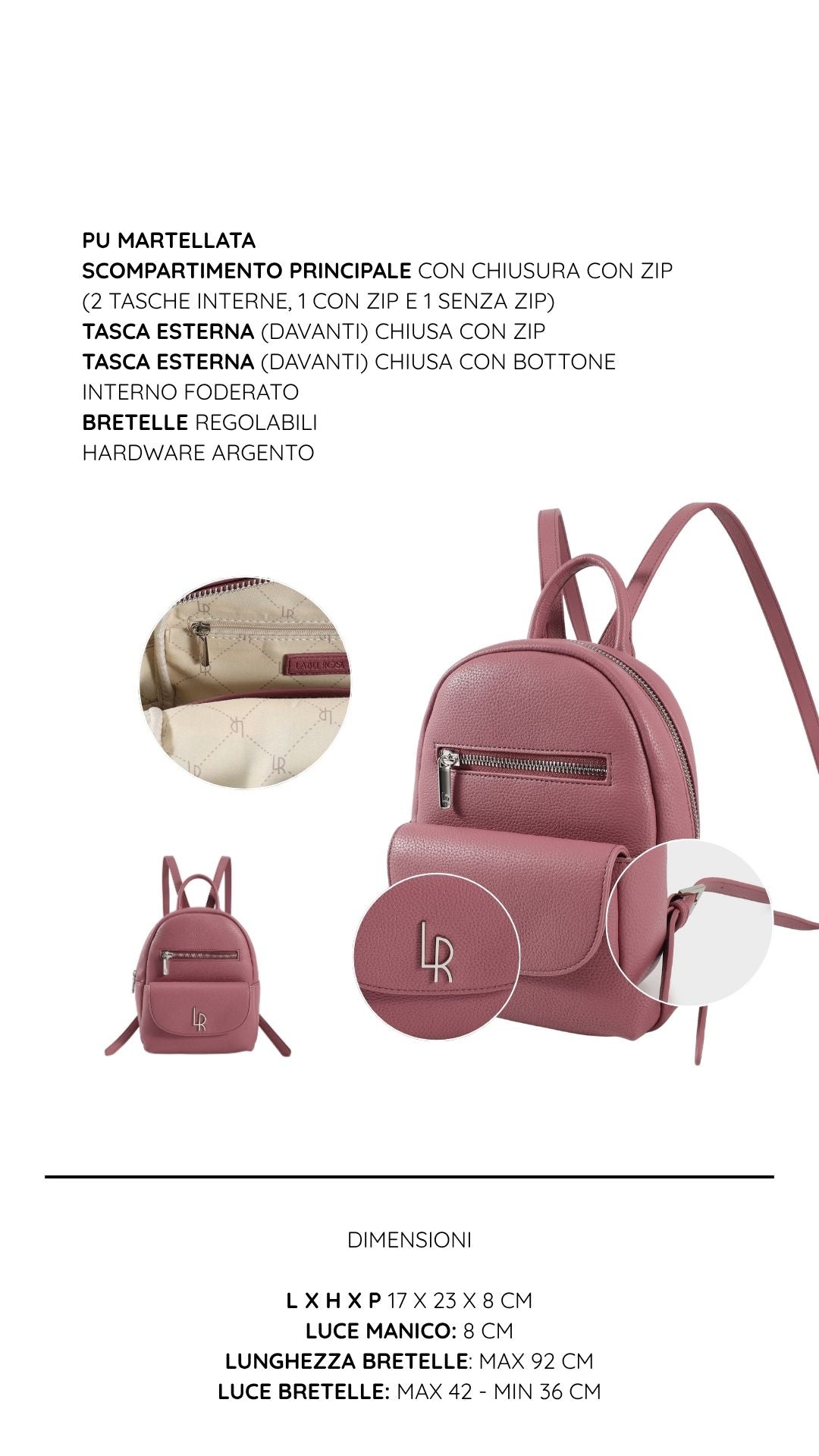 Zaino THEA - LIGHT MAUVE