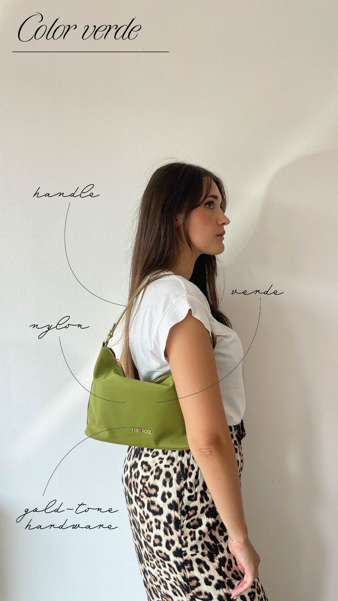 Borsa in nylon JUDITH - VERDE