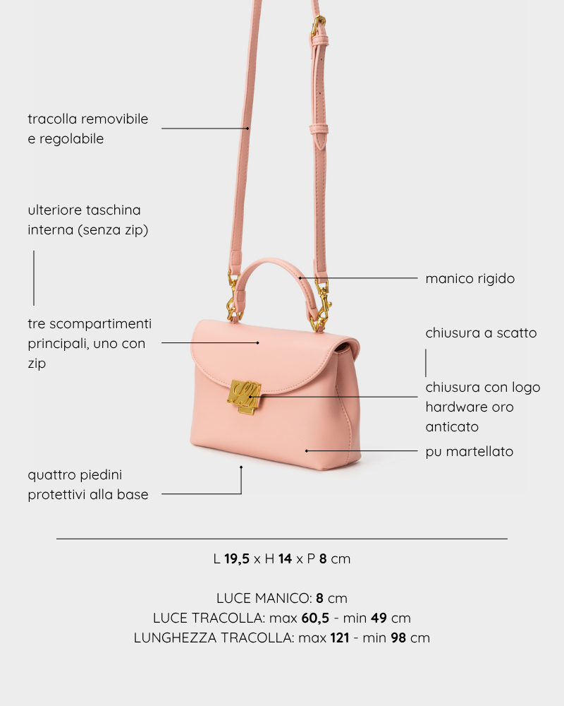Borsa a mano LESLIE - PINK