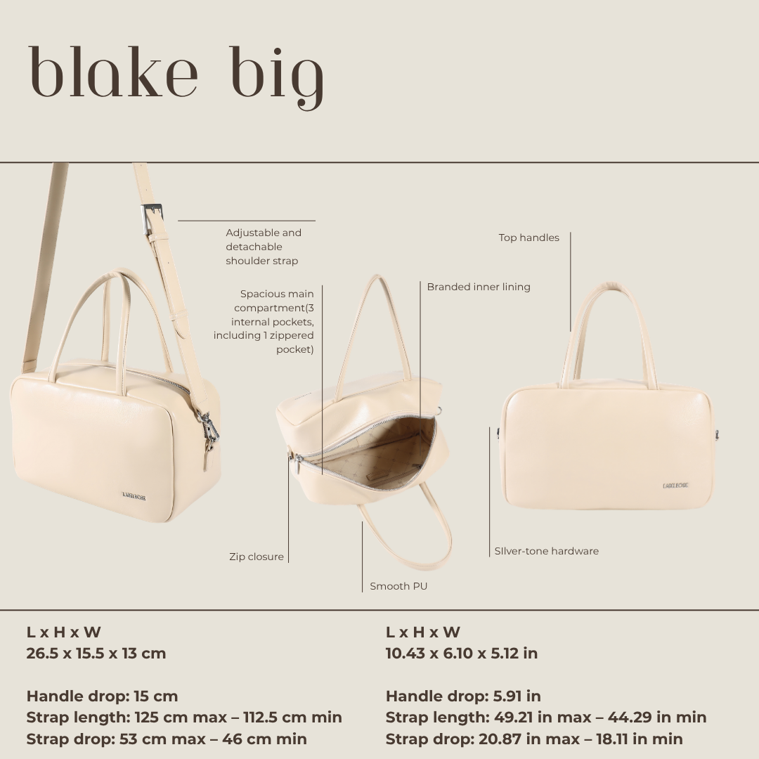 Borsa bauletto BLAKE BIG - FLAT WHITE